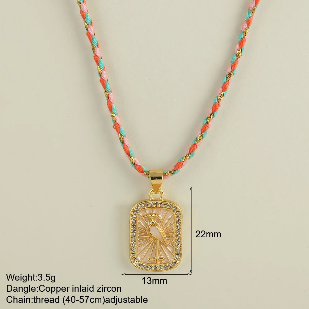Collar "Boho Soul" – Amuleto de Verano con Cordón Tejido