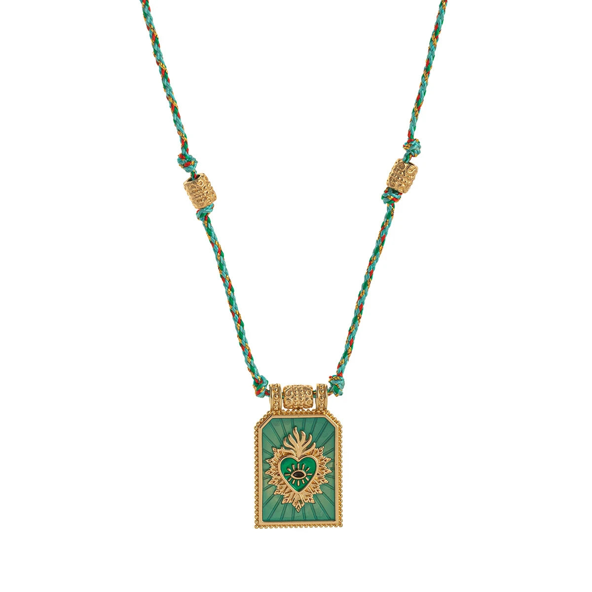 Collar "Sacred Tarot" – Medallón Esmaltado & Borde Labrado