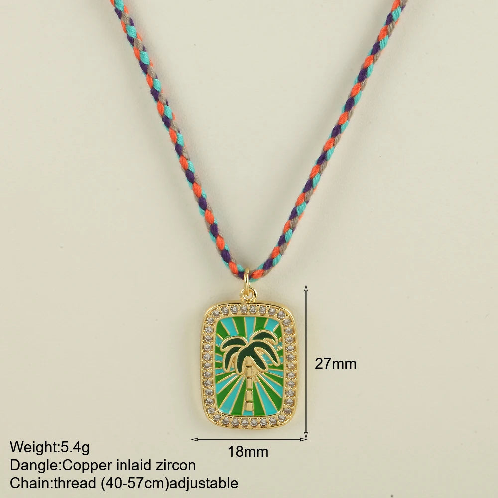 Collar "Boho Soul" – Amuleto de Verano con Cordón Tejido