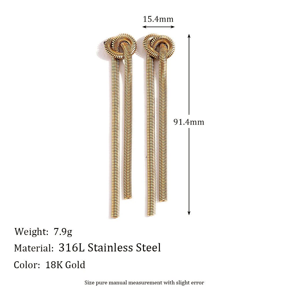 Pendientes "Eternal Knot" – Nudos de Oro Escultural