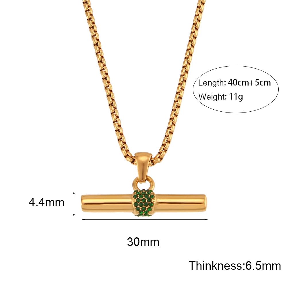 Collar "T-Bar Essence" – Barra Escultural & Pavé de Cristales