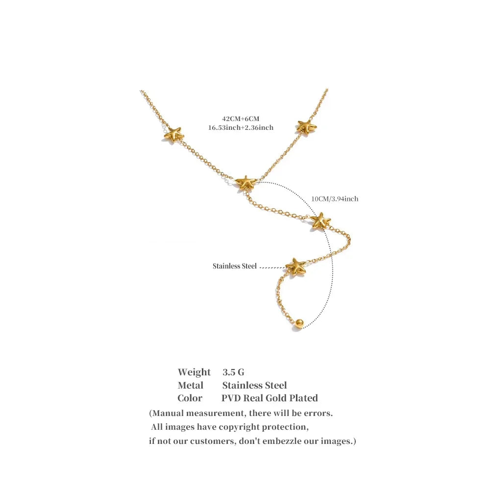 Collar Stardust Drop: Una Lluvia de Estrellas sobre tu Piel