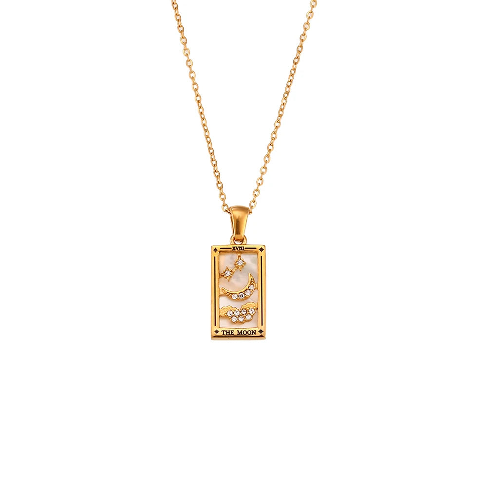 Collares "Tarot Arcana" – Cartas Místicas en Esmalte & Oro