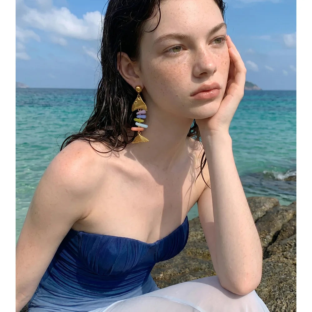 Pendientes "Sirena de Capri" – Edición Limitada Sorbet