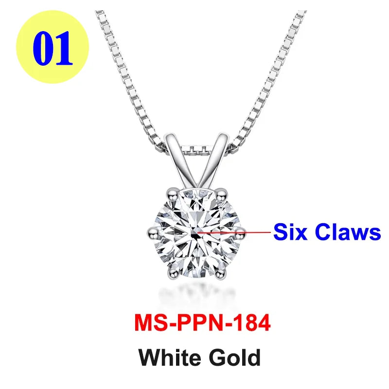 Collar "Destello Real" – Moissanita 1ct & Oro 18K (Pureza Certificada)