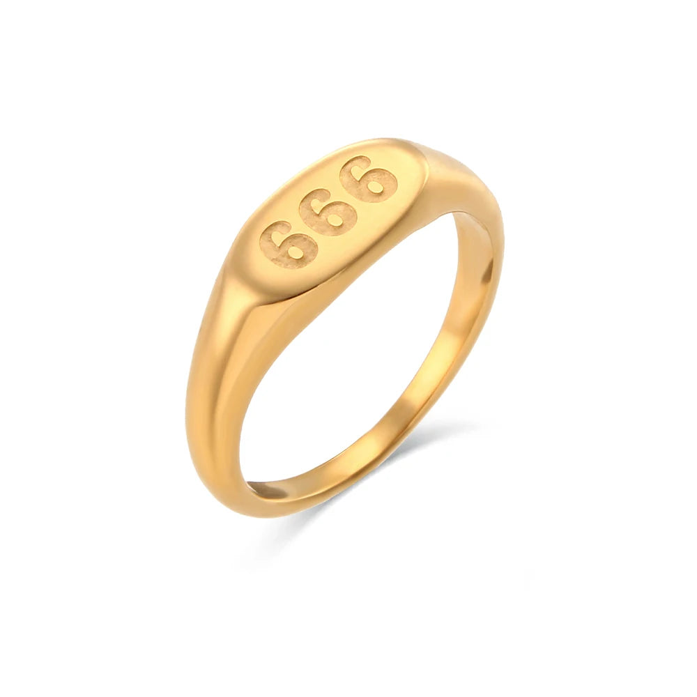 Anillo "Angel Numbers" – Sincronía & Oro 18K
