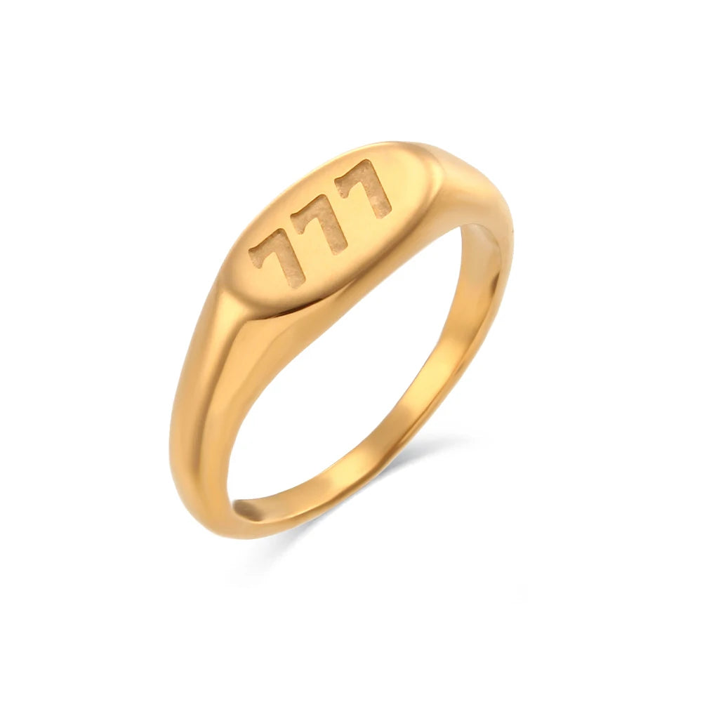 Anillo "Angel Numbers" – Sincronía & Oro 18K