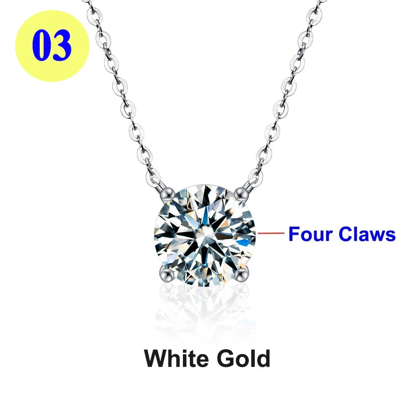 Collar "Destello Real" – Moissanita 1ct & Oro 18K (Pureza Certificada)