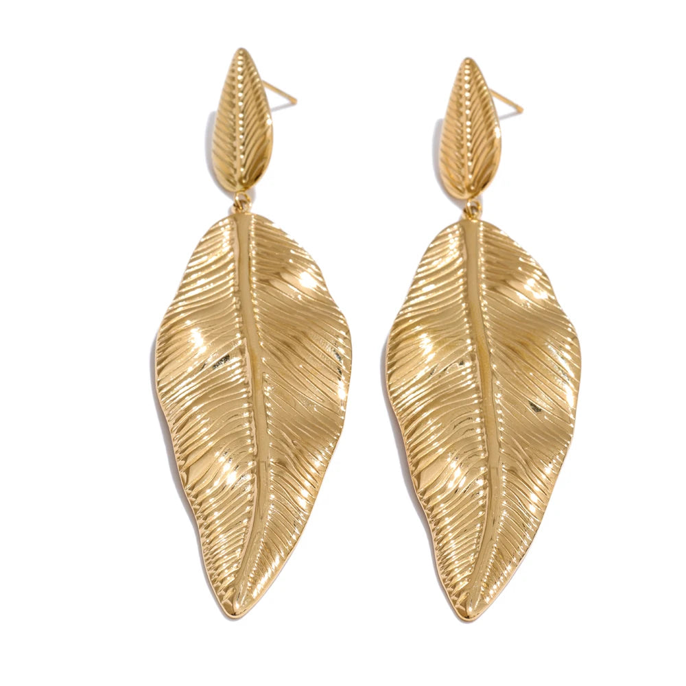 Pendientes Leaf Majesty: El Arte de la Naturaleza