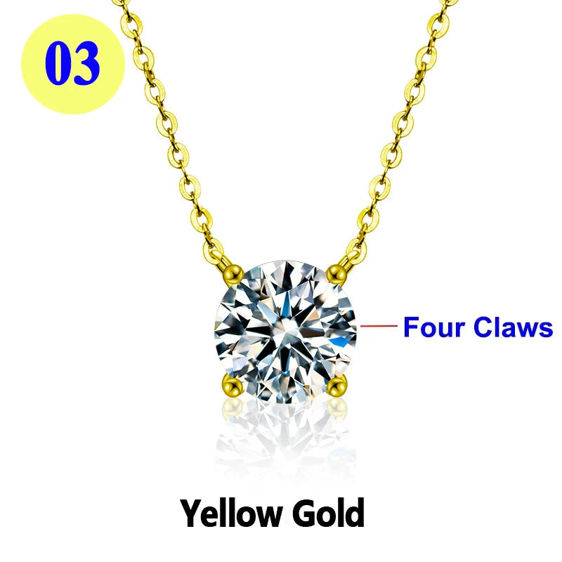 Collar "Destello Real" – Moissanita 1ct & Oro 18K (Pureza Certificada)