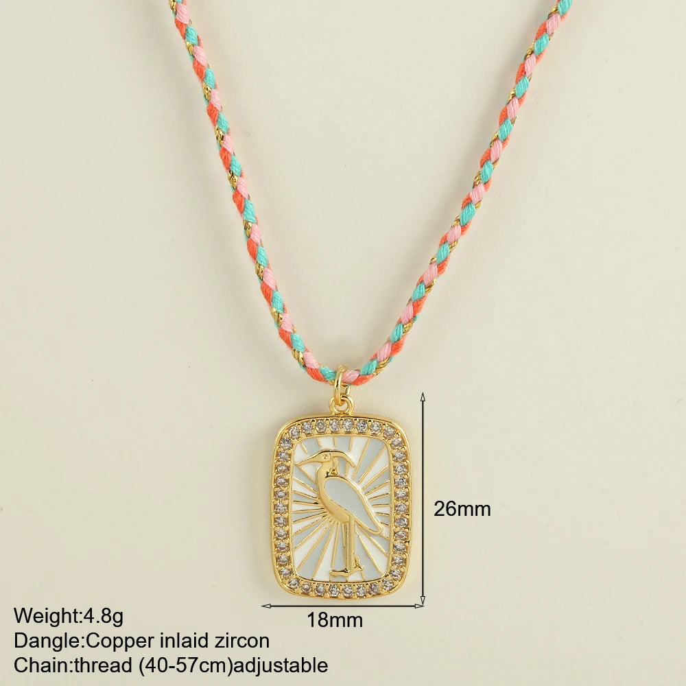Collar "Boho Soul" – Amuleto de Verano con Cordón Tejido