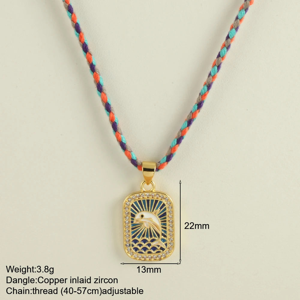Collar "Boho Soul" – Amuleto de Verano con Cordón Tejido