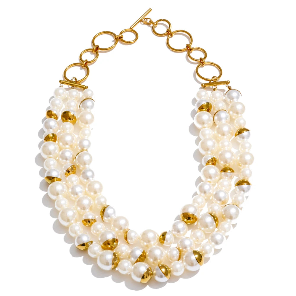 Set Pearl Cascade: Elegancia Escultural en Capas