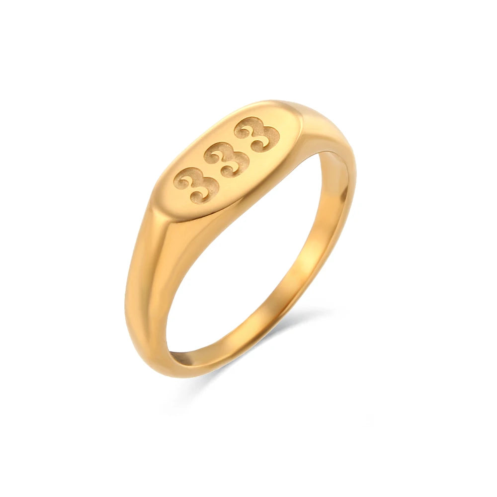 Anillo "Angel Numbers" – Sincronía & Oro 18K