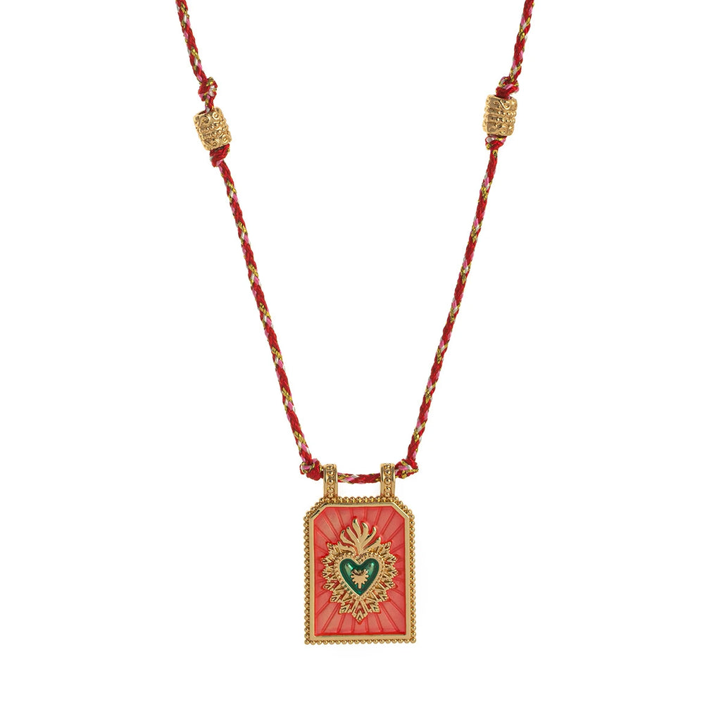 Collar "Sacred Tarot" – Medallón Esmaltado & Borde Labrado