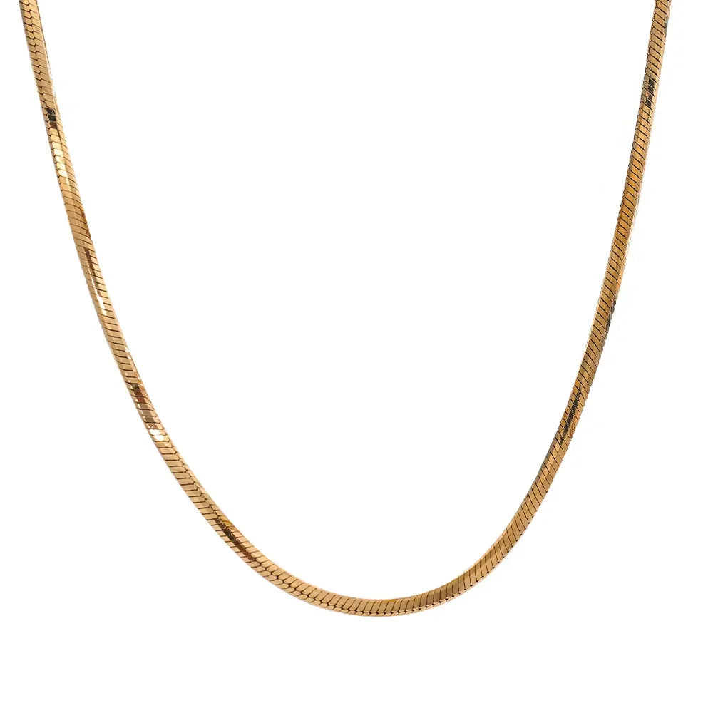 Collar Liquid Gold Snake: Brillo de Seda