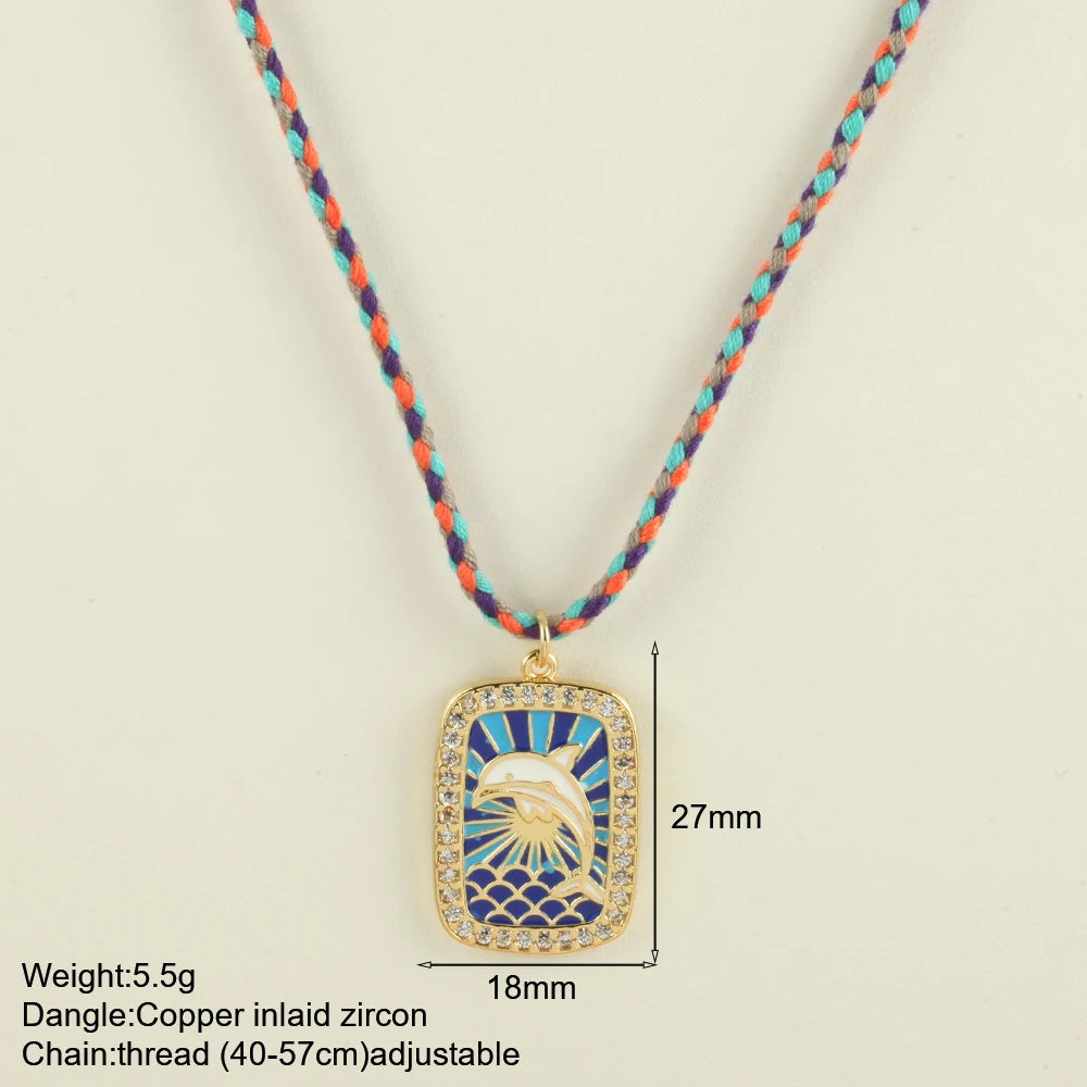 Collar "Boho Soul" – Amuleto de Verano con Cordón Tejido