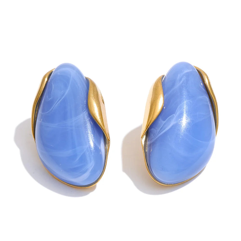 Pendientes "Duna" – Minimalismo Orgánico & Resina Esculpida