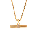 Collar "T-Bar Essence" – Barra Escultural & Pavé de Cristales