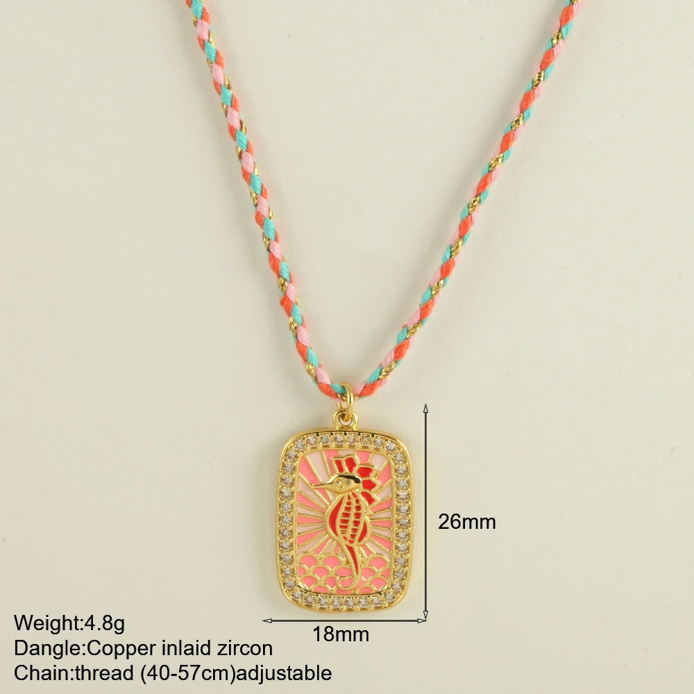 Collar "Boho Soul" – Amuleto de Verano con Cordón Tejido