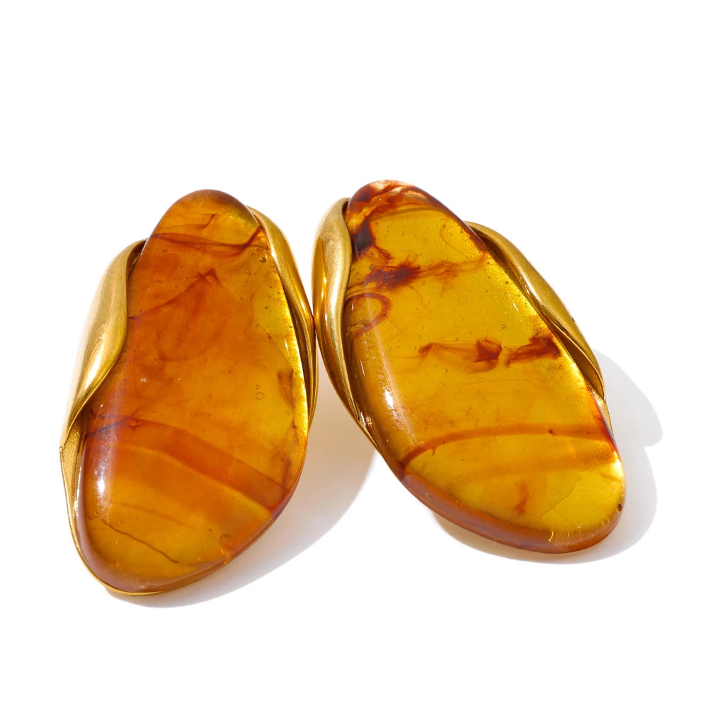 Pendientes "Duna" – Minimalismo Orgánico & Resina Esculpida