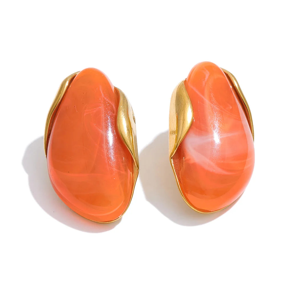 Pendientes "Duna" – Minimalismo Orgánico & Resina Esculpida