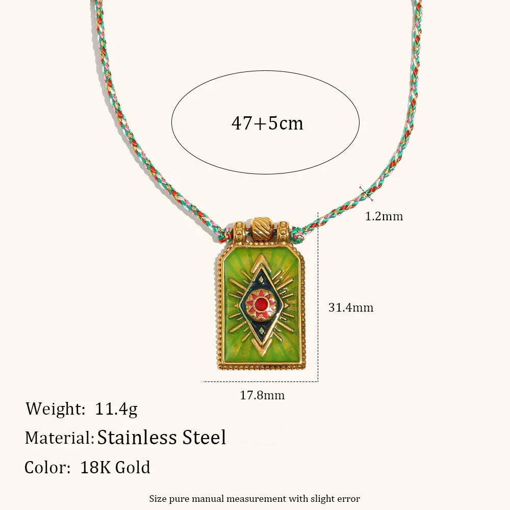 Collares "Sol de Musas" – Amuletos de Esmalte Vintage & Oro 18K