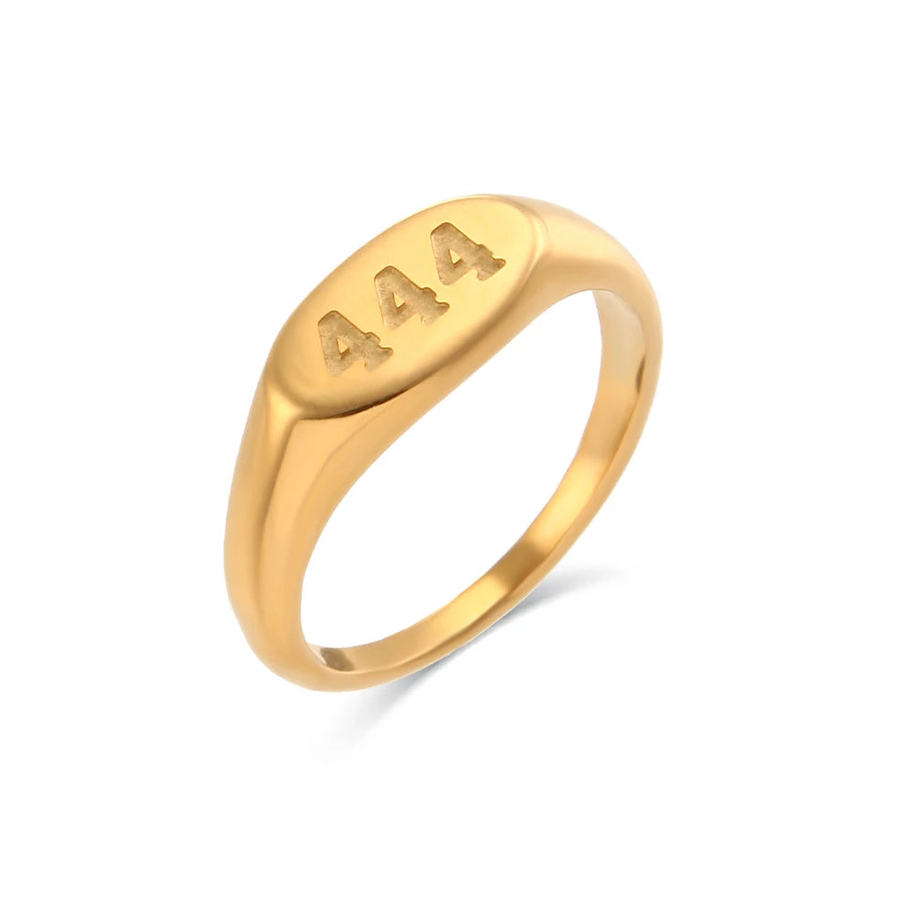 Anillo "Angel Numbers" – Sincronía & Oro 18K