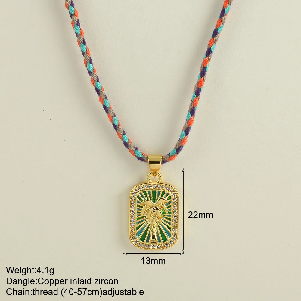 Collar "Boho Soul" – Amuleto de Verano con Cordón Tejido