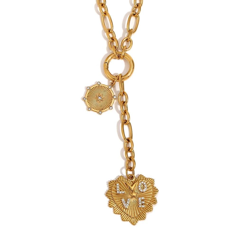 Collar Celestial Love & Protection – Baño de Oro 18K (Waterproof)