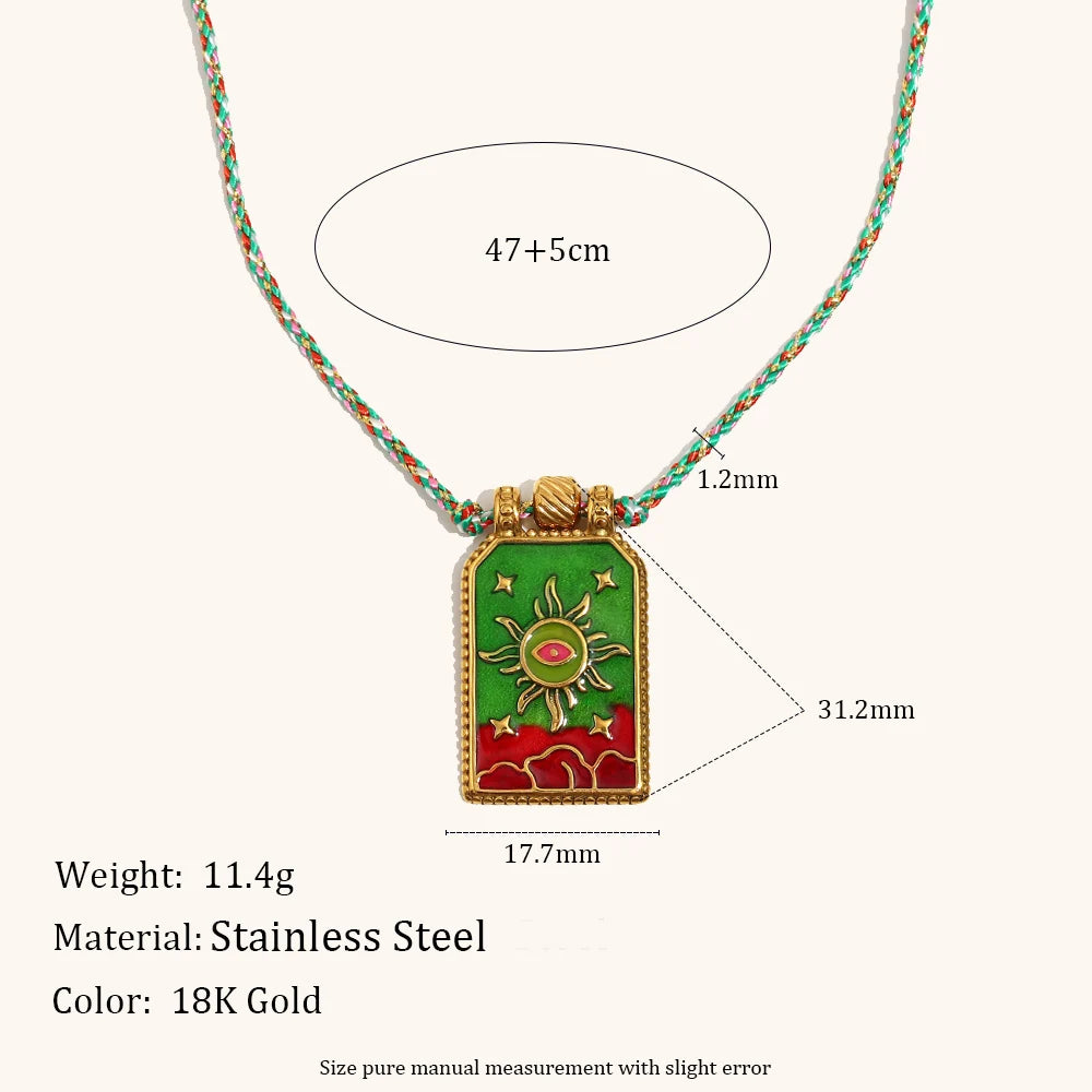 Collares "Sol de Musas" – Amuletos de Esmalte Vintage & Oro 18K