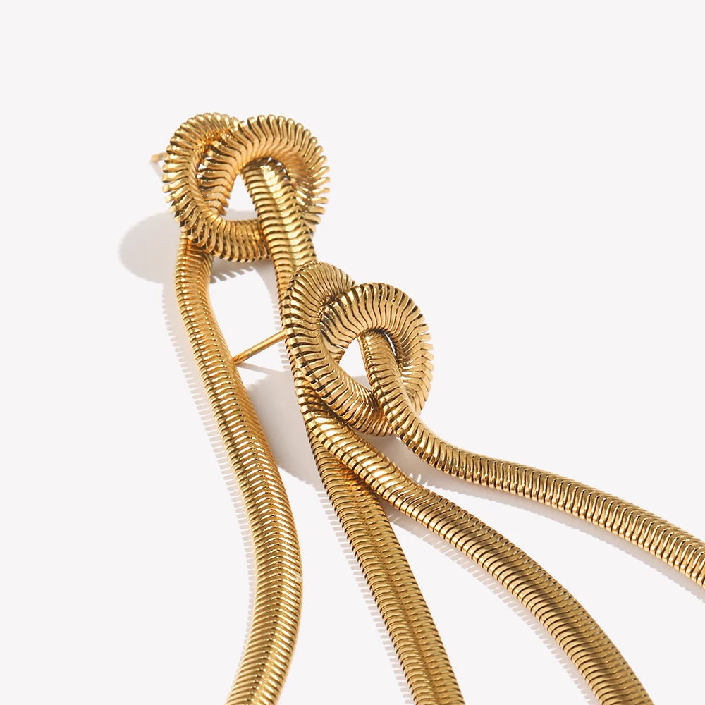 Pendientes "Eternal Knot" – Nudos de Oro Escultural