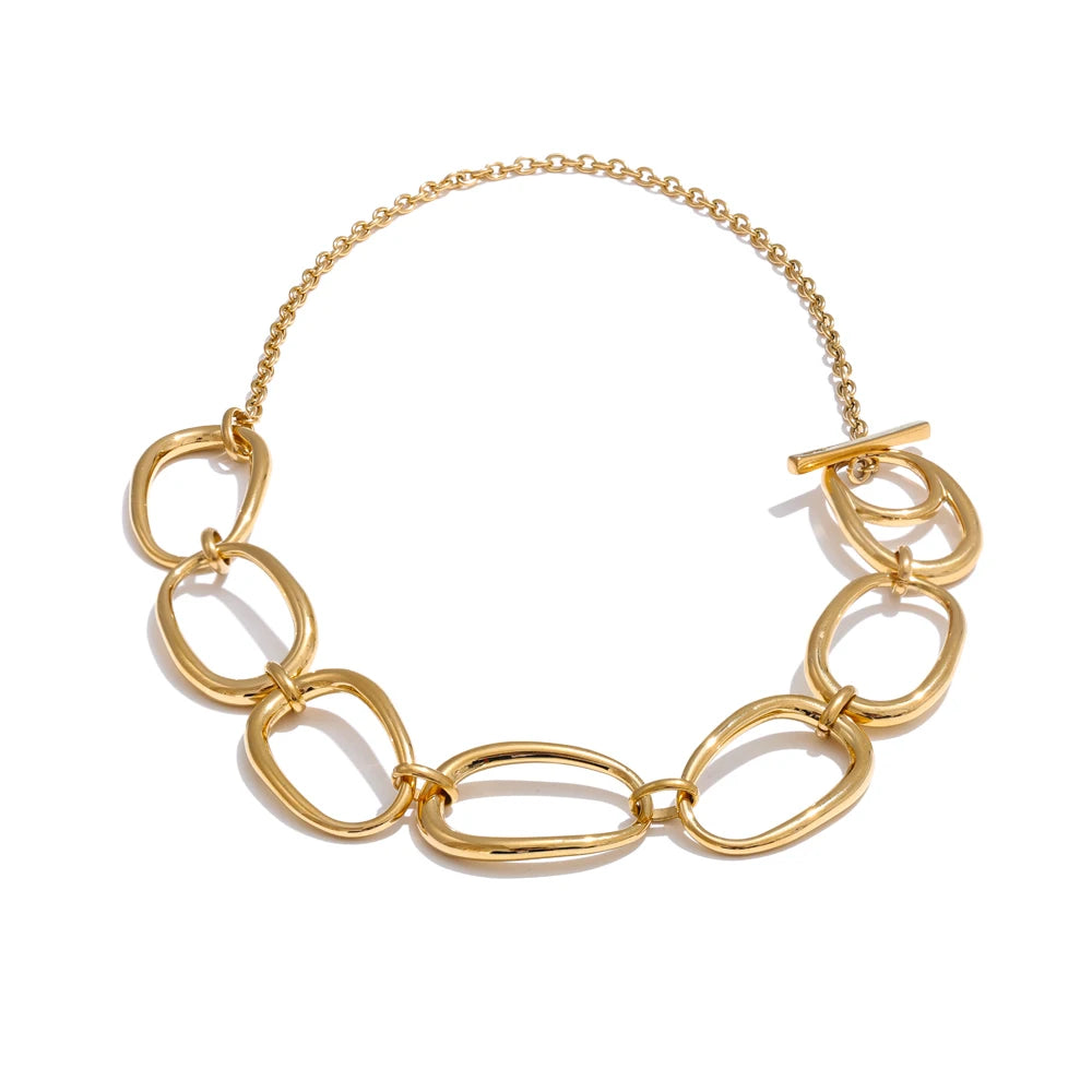 Collar Selene: Textura de Luna y Oro