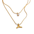 Collar Celeste Duo: Sol y Luna en Armonía