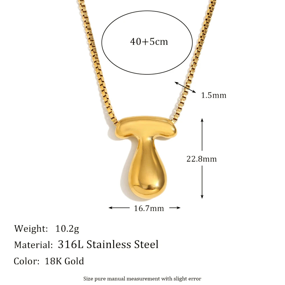Collar Bubble Initial: Tu Identidad con Volumen