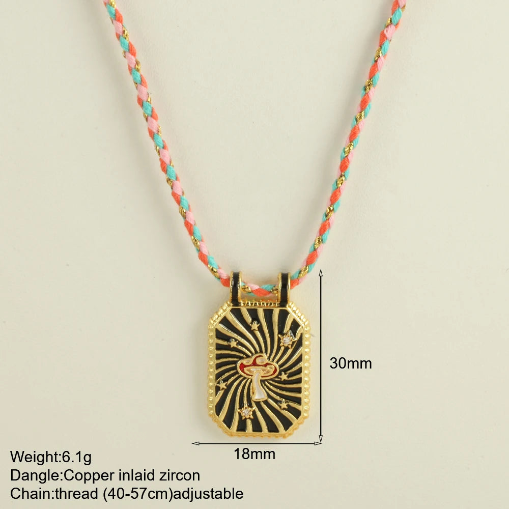 Collar "Boho Soul" – Amuleto de Verano con Cordón Tejido