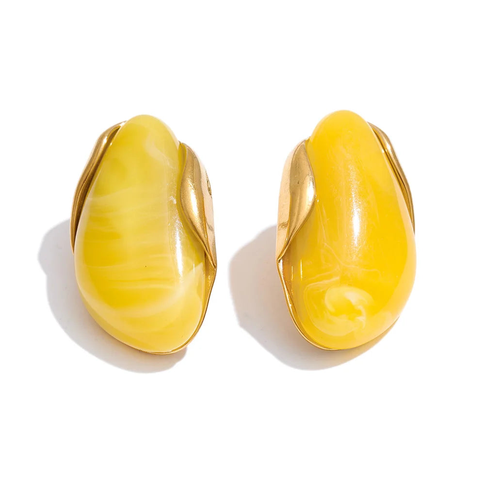 Pendientes "Duna" – Minimalismo Orgánico & Resina Esculpida