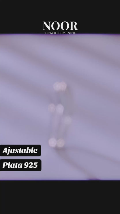 Anillo Abierto de Plata 925 | Diseño Fluido Minimalista Ajustable
